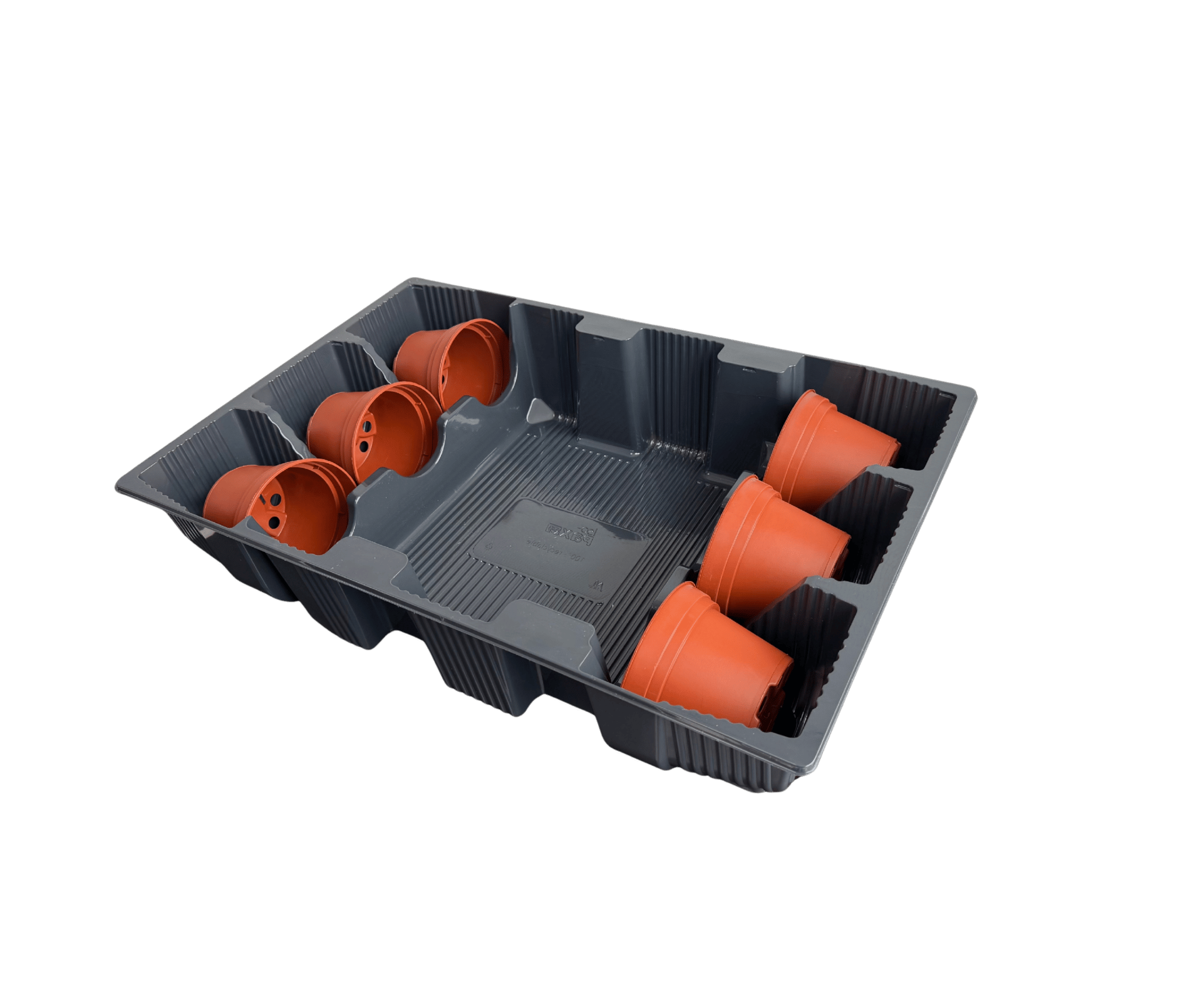 R-PET Plantentray 390×590 (6×12cm potten), productfoto